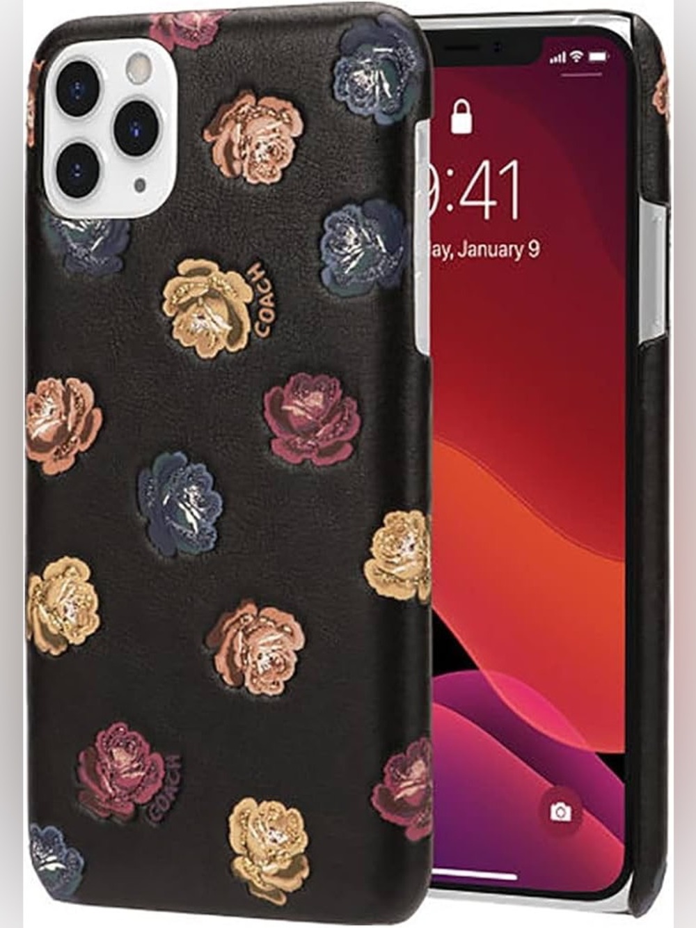 Coach Protective Case for iPhone 11 (Dreamy Peony Rainbow/Black, iPhone